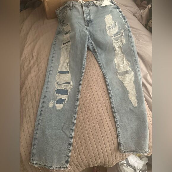 FRAME Le Slouch Low Rise, Straight Destructed Denim - NWT - size 30 - Picture 9 of 16